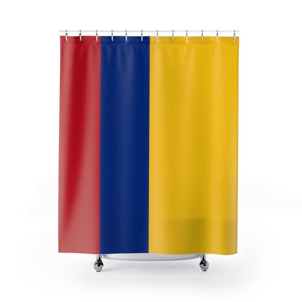 Colombia Flag Stylish Design 71" x 74" Elegant Waterproof Shower Curtain for a S